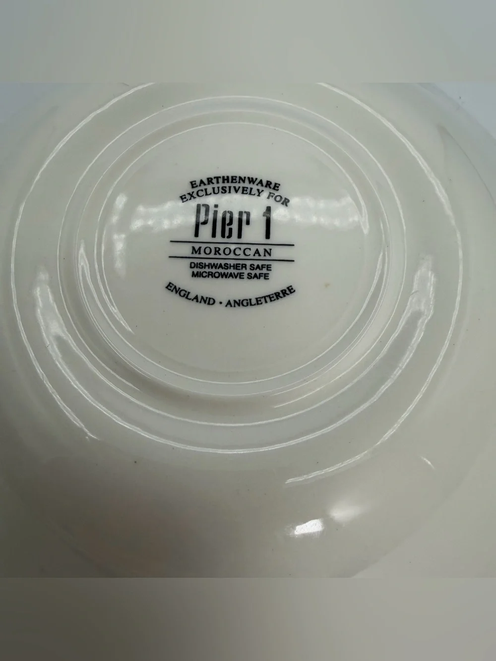 Pier 1 Moroccan Earthenware Dinnerware Set for 2 England 6 Pc Plates Bowls